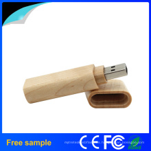 Impulsión de madera reciclable del flash del USB de la insignia de encargo para el regalo de la promoción
